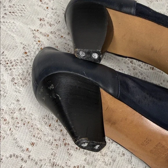 Valmy Moda VINTAGE Italy blue mesh embroidered celestial motif sz 8.5 - Picture 8 of 8